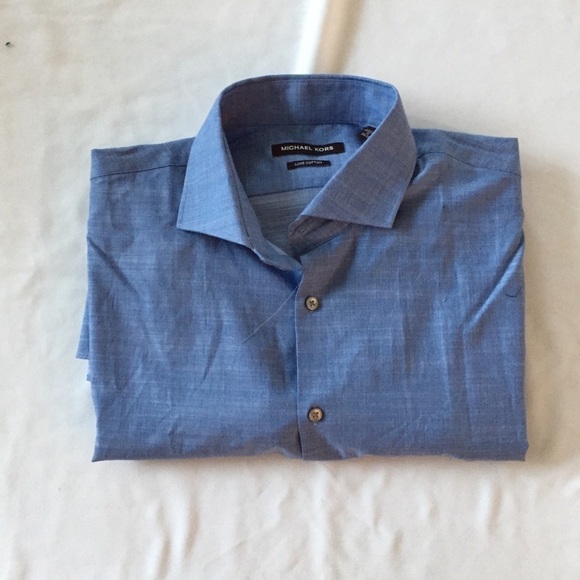 Michael Kors Other - Michael‎ Kors Men’s Blue Luxe Cotton Shirt